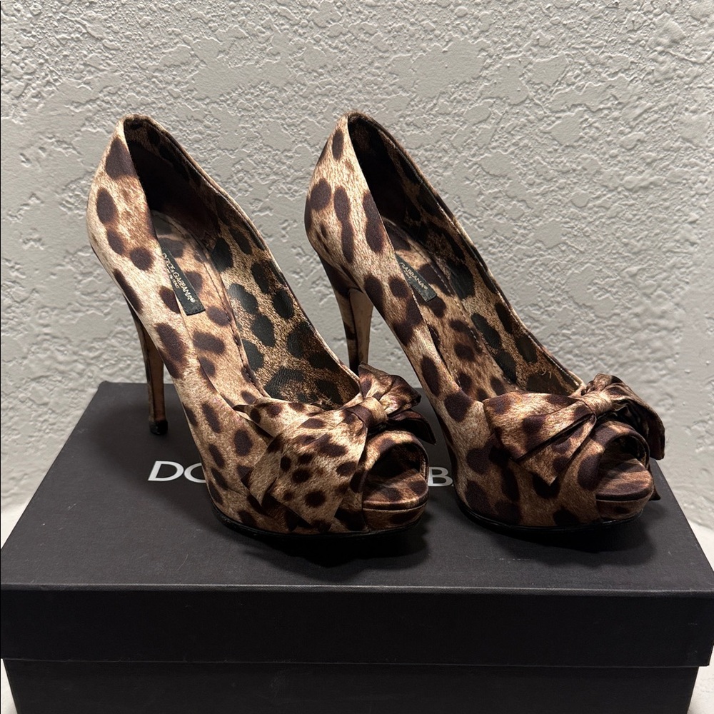 Dolce & Gabbana Brown Leopard Heels